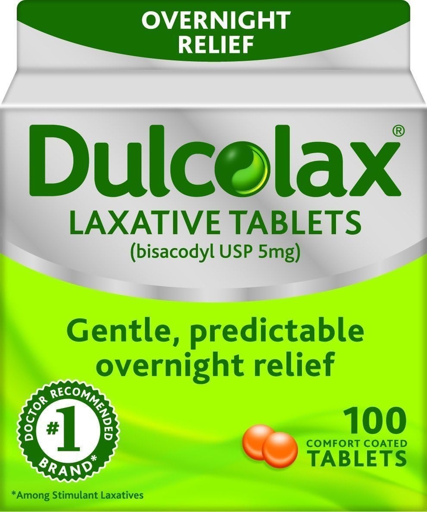 Dulcolax 5 mg Laxatieve tabletten voor constipatie - 100 ea