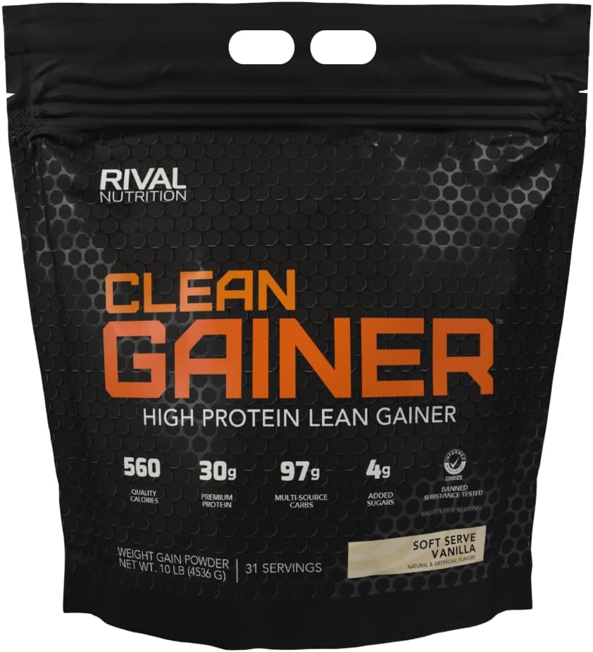 RIVAL NUTRITION Clean Gainer - Zachte Serve Vanille 10 lbs