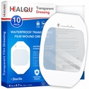 Transparante film dressing 4" x 4,75" (10 Pack) - Waterdichte lijm Wond Bandages voor post-chirurgische douche, IV Shield, Tattoo Nazorg, Clear Adembare Dressing Patches door HEALQU