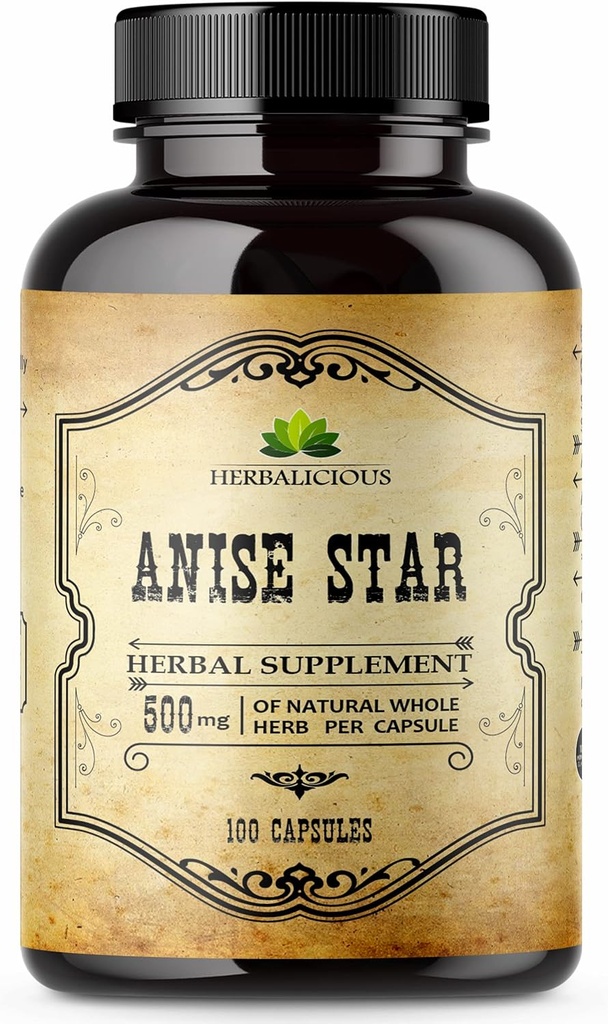 KRUILICIOUS Ster Anijs Dieetsupplement 100 Capsules Anijs Extract voor mannen en vrouwen 
