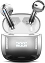 Draadloze oordopjes, Bluetooth Headphones 48H Playtime oordopjes met LED Power Display, IPX7 Waterdichte Bluetooth 5.4 Oortelefoons in-ear oordopjes met 4 Mic voor Android iOS mobiele telefoon laptop, zwart