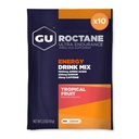 GU Energy Roctaan Ultra Endurance Energy Drink Mix, Veganistisch, Glutenvrij, Kosher, 35mg Cafeïne, en Dairy-Free n-the-Go Energie voor elke training, 10 Single-Serving Packets, Tropical Fruit