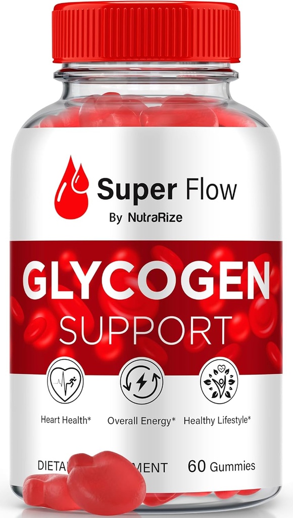 NutraRize Super Flow Glycogen, SuperFlow Glycogen Ondersteuning Gummies, Super Flow Glyco Optimizer, Officiële SuperFlow Glyco Optimiser Gummy, Super Flow Detox Cleanse, Super Flow Glycol (60 Gummies)
