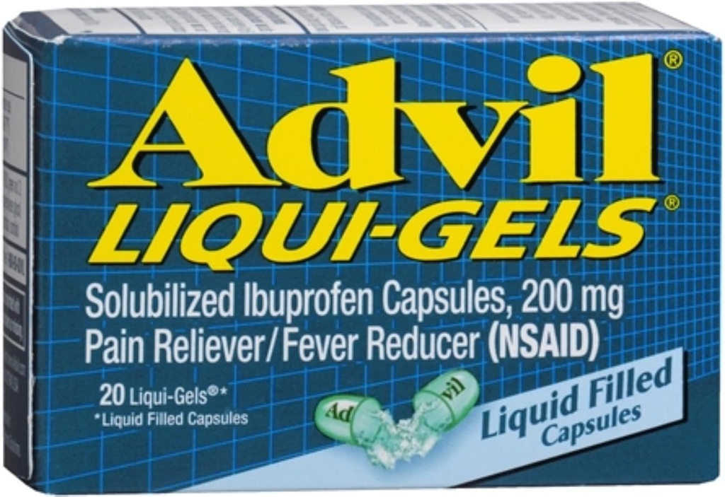 Advil 200 mg Liqui-Gels 20 ea (verpakking van 12)