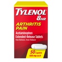 Tylenol 8 uur Artritis Pijnverlichting Uitgebreide afgifte Tabletten, 650 mg Acetaminofen, Joint Pain Reliever & koorts Reducer Medicine, Oral Pain Reliver for Artritis & Joint Pain, 50 telling