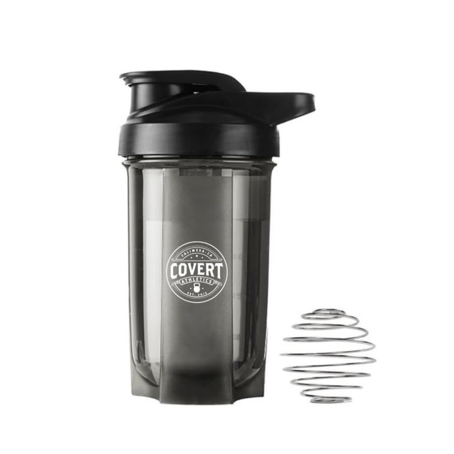 Unicorn Co X Covert Athletics 2024 Shaker for Protein, Pre Workout, 16oz (Black)
