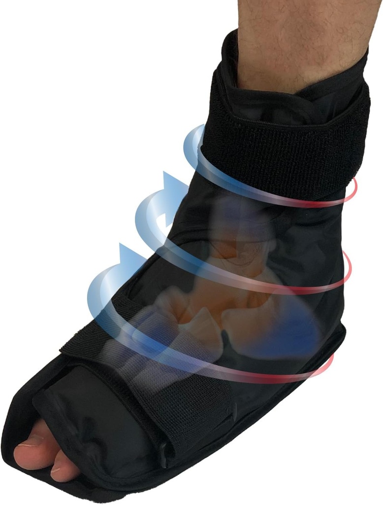 Voet- en enkelpijnverlichting Hot/Cold Gel Wrap - effectief verwennen voet- en enkelpijnen en pijnen met behulp van compressie Gel Enkel Ice Pack Wrap - verwarmd of gekoeld, doelen alle gebieden van enkel & voet - groot