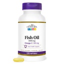 21e eeuwse visolie 1000 mg Softgels, (300 telling), Moleculair gedistilleerd, Omega 3-supplement met EPA & DHA, gezuiverd om kwik te elimineren, ondersteunt cardiovasculaire gezondheid, Glutenvrij & niet-GMO