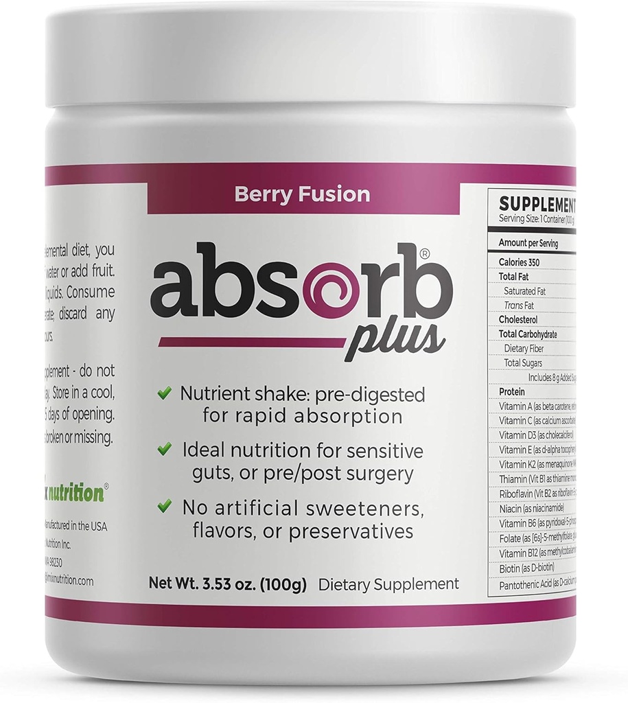 Isolaat Proteïne - Voedingssupplement voor verbeterde Gut Health, Extra Voedingsondersteuning, Non-GMO, Glutenvrij, Lactosevrij, Caseïnevrij (100 g, Berry Fusion)