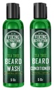 Viking Revolution Tea Tree Baard Wastafel en Conditioner Set voor mannen - natuurlijke baard Softener met Argan olie, vitamine E en Ginseng (5 Oz)