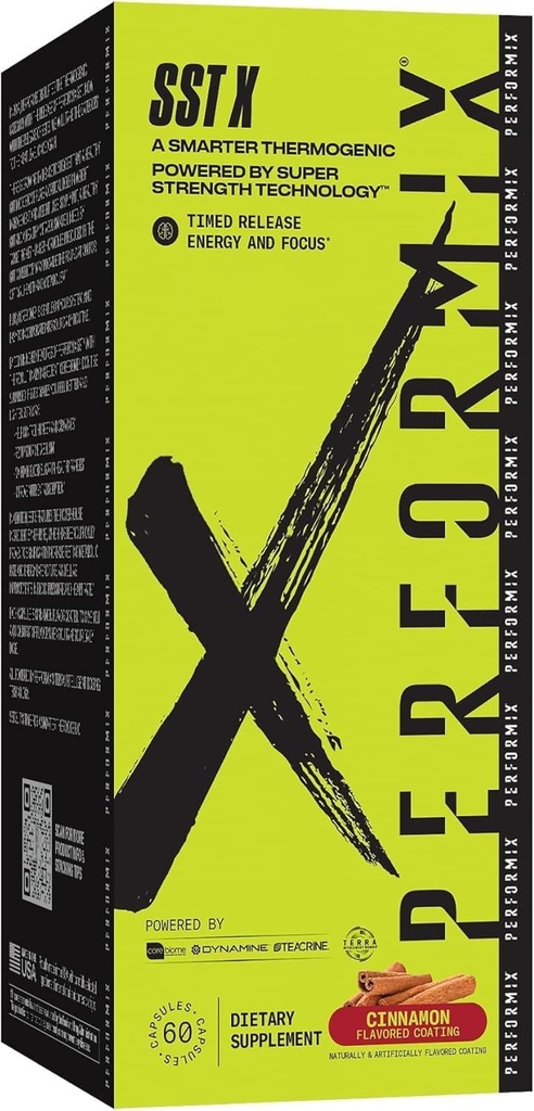 PERFORMIX SST X Getimede Release Energie en Focus Aangedreven door Super Kracht Technologie - Kaneel - 60 Capsules (30 Servings)