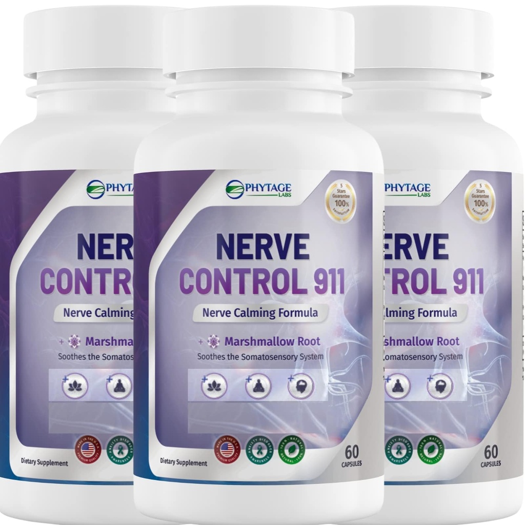 Zenuwcontrole 911 - Natural Plant Based Nerve Health Supplement - 3 Pack
