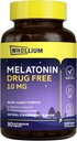 Melatonine 10 mg, Natuurlijke aardbeiensmaak, Gemakkelijk-gemeleerd, Nachtrust, Gemoedelijke rust, 90 Tabs