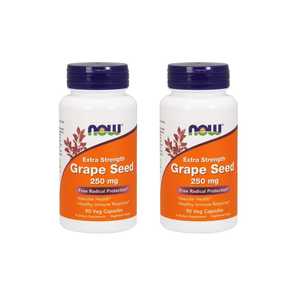 NOW Foods Grape Seed Extract 250mg, 90 Vcaps - (verpakking van 2)