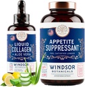 WINDSOR BOTANICA Apetite Suppressant en vloeibare Collageen Marine Dieet en Beauty Bundle