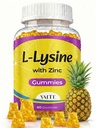 Lysine Gummies 1000mg met zink - Ondersteunt huid, Lip, Veganist, Glutenvrij, 60 Kauwbare L-Lysine voor volwassenen, Vitamines Weefsel Gezondheid & Immune System, Aminozuur & Complexe Supplementen, Non-GMO