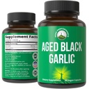 Peak Performance Aged Black Knoflook Capsules. Rauwe Vegan Pure Odorless Extract Supplement Pillen voor Cholesterol, en Immune Ondersteuning. van Knoflook bol met S-Allyl Cysteine en Antioxidanten
