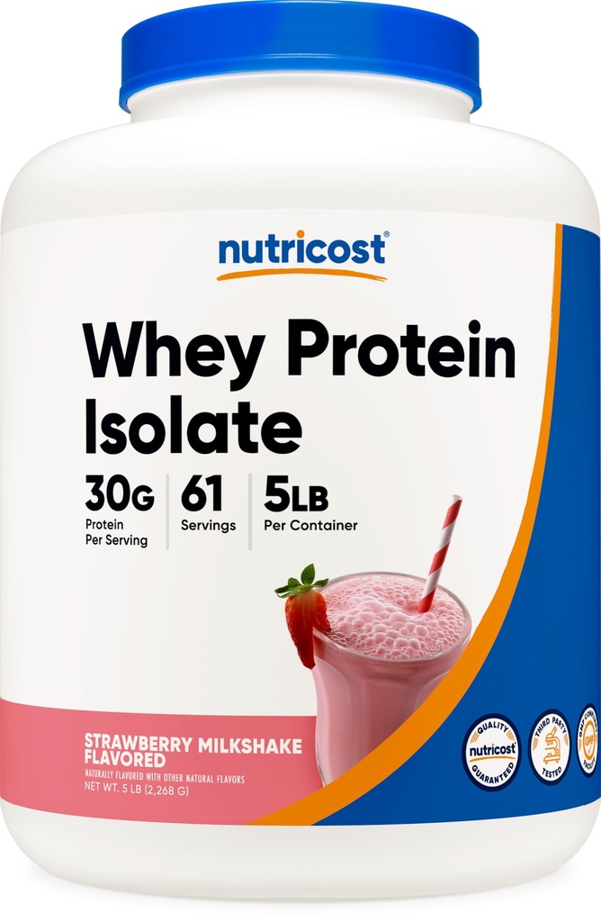 Nutricost Wei Proteine Isolaat (Strawberry Milkshake) 5LBS