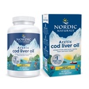 Nordic Naturals Arctic Cod Liver Oil, Citroen - 180 Zachte Gels - 750 mg Totaal Omega-3s met EPA & DHA - Hart en hersenen Gezondheid, Gezonde Immuniteit, Algehele Wellness - Non-GMO - 60 Servers