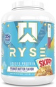 RYSE Geladen Proteïnepoeder - Skippy Pindakaas - 25g Wei Proteïne Isolaat & Concentraat met Prebiotische Vezel & MCT's - Lage Carb, Lage Suiker, Digestief-Vriendelijk - 54 Servers / 4 lb Tub