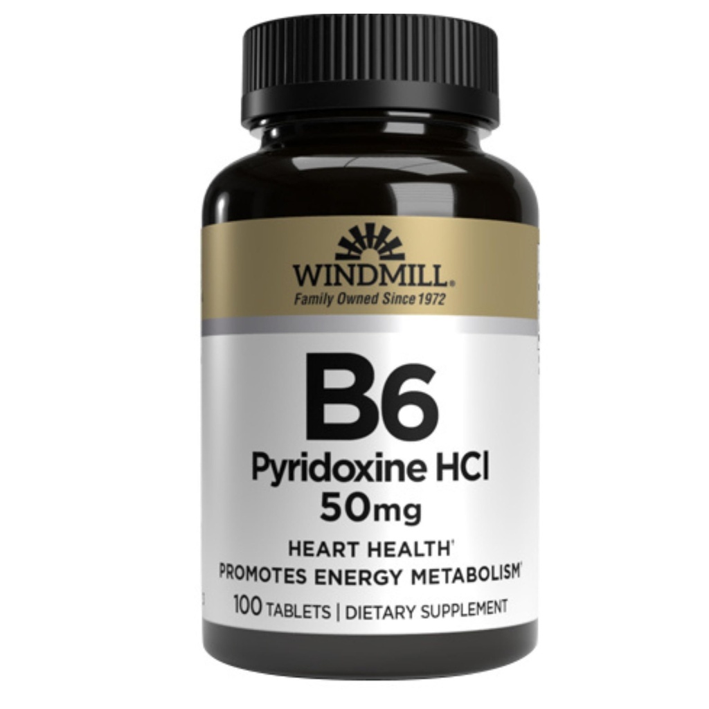Vitamine B-6 TABS 50 MG WMILL Maat: 100