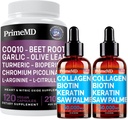 Liquid Collageen Biotine (2pk) en Nitric Oxide (1pk) Supplement Bundle - Krachtige vitamines voor haar, huid, nagels, hart, Circulatorium, en Lipiden ondersteuning - Non-GMO, Vegan, Glutenvrije
