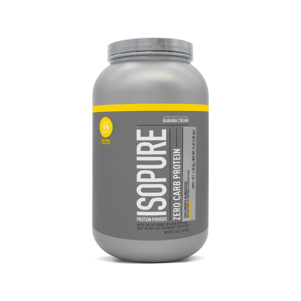 Nature's Best Isopure Banana Cream (Zero Carb), 3-pond tub