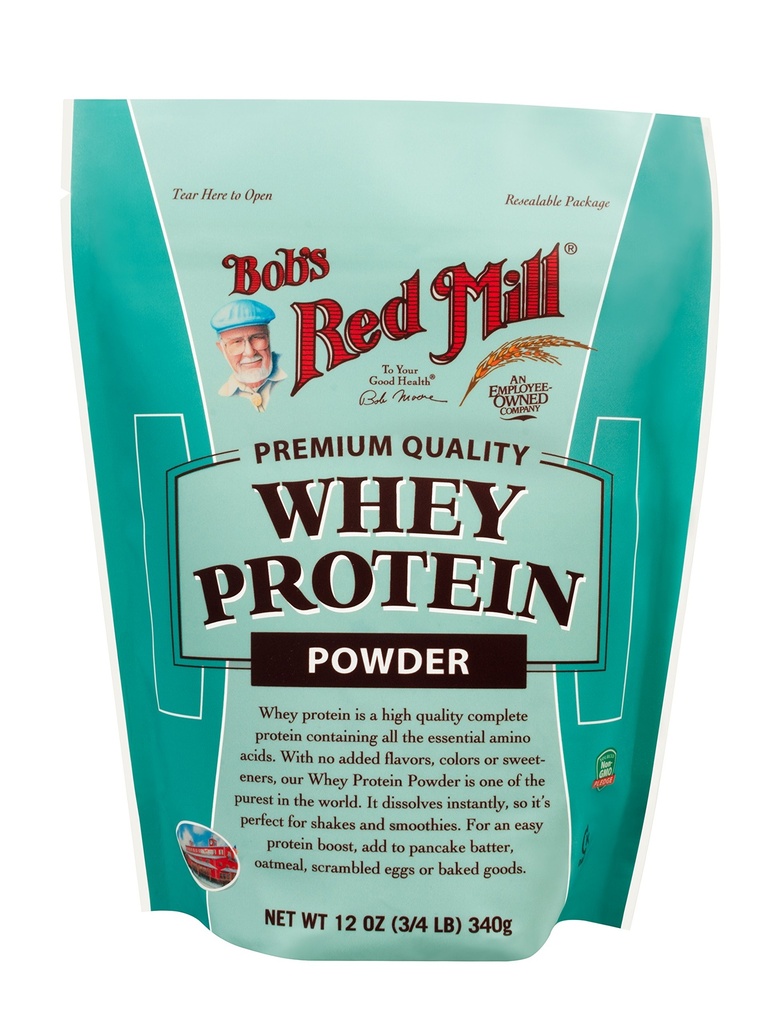 Bob's Red Mill Whey Protein Powder 12ounce pakket mei Vary, rood, zonder smaak, 12 Ounce