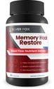 Geheugen Hack Restore - Hersenen & Body Blood Flow Nutriënt Levering - Hulp bij het leveren van voedingsstoffen aan de hersenen - Speciale mix van aminozuren ter ondersteuning van verhoogde bloedstroom voedingsstoffen levering en mannelijke functie