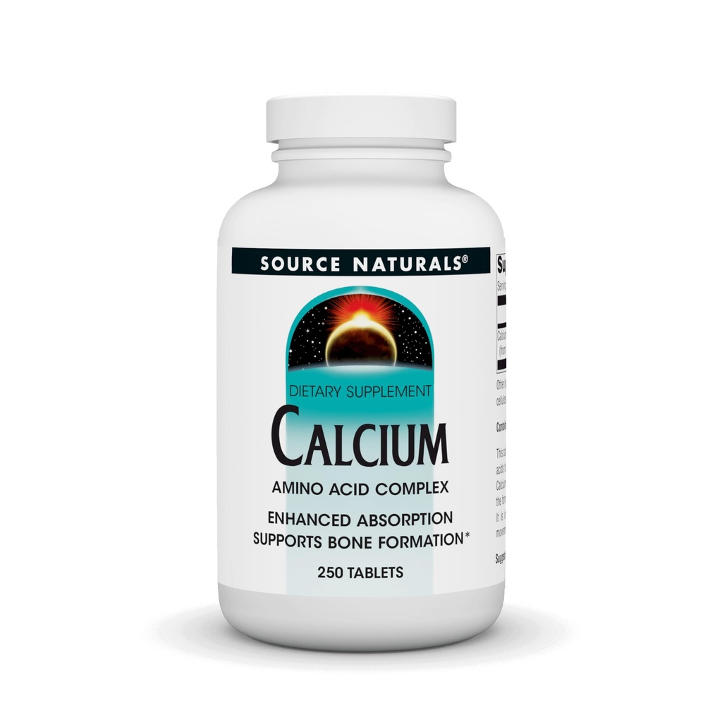 Bron Natuurlijken Calcium, Aminozuur Complex- Verbeterde Absorptie & Ondersteunt Bone Formation* - 250 Tablets