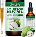 (1 Pack) Soursop Graviola Liquid Drop with Sea Moss & Turmeric, Soursop Bitters Liquid for Cell Support & Regeneratie, Antioxidant and Immune, 2 Fl/Oz
