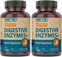 Deva Vegan Vitaminen Digestieve Enzymen Plus Supplement - Een uniek mengsel van enzymen en kruiden - 90 Capsules (verpakking 2) Pakket mei Vary