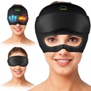 Migraine Relief Cap - 2 in 1 Verzachtende Hoofdpijn Relief Cap met afneembare oogmasker 20% Extra Gel - Hoofdpijn Hoed voor Migraines - Koude ijshoofd Wrap producten voor stress, spanning, kater & Puffy Eyes