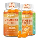 Vitamine B1 Gummies 100mg voor volwassenen en kinderen, Thiamine B1 Supplement met 600mg Calcium, Zenuwstelsel ondersteunt & Boost Energy, Orange Flavor, Non GMO, Vegan, 120 Kauwbare Gummies