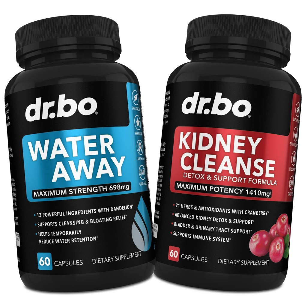 Water pillen Diuretica voor waterretentie - Nierreiniging Detox Ondersteuning Supplement - Away Herbal Diuretische Supplementen - Help Repareren Nieren, Blaas controle en urinetrek gezondheid Renale Formule