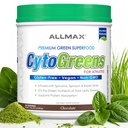 ALLMAX CYTOGREENS, Chocolade - 1,5 lbs - Ondersteunt prestaties, herstel en energie - met Spirulina, Chlorella,
