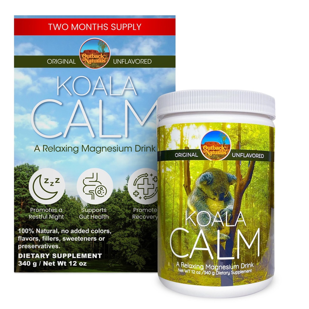 Kalm Magnesiumpoeder - 400mg Pure Magnesium Citroen Drinkmix voor ontspanning, slaapondersteuning en spierverlossing, ongearomatiseerd