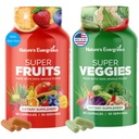 Fruit en groenten Supplement - Natuur Fruit en groenten Supplementen - Vegan, Niet GGO, Sojavrij, Superfood Vitaminen & Minerals Voedingsbalans - (Total 180 Capsules - Pack of 2) Made in USA