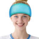 Migraine Relief Cap, Soothing Hoofdpijn Migraine Hat Ice Head Wrap,Hangover Cap gezicht masker koude compressie voor spanning, Puffy Eyes, Stress,Sinus,Ice Blue