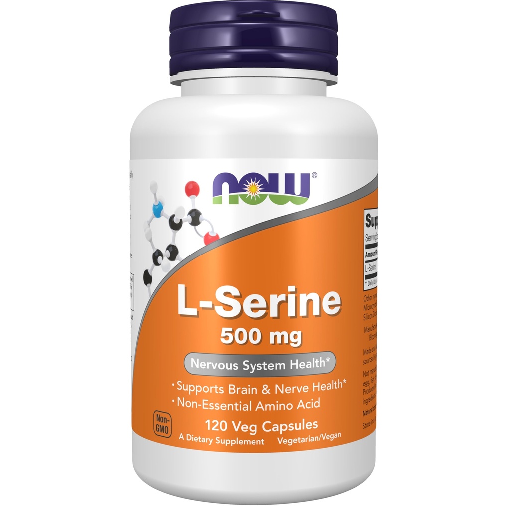 NU Supplementen, L-Serine 500 mg, Zenuwstelsel Gezondheid, 120 Veg Capsules