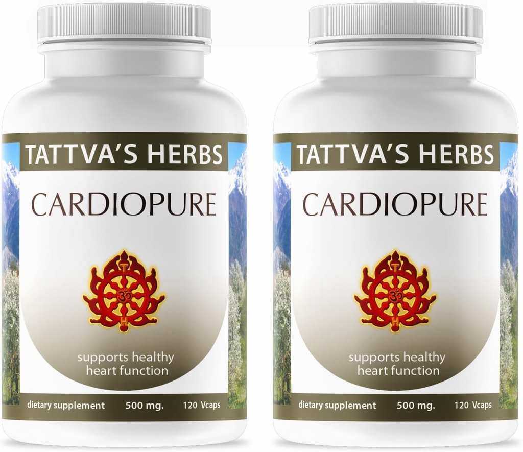 Cardiopure Herbal Ayurvedic Supplement Vegetarische Capsules, Ashwagandha, Rauwolfia, & Arjuna Full Spectrum Co2 Extracten, Veggie Capsules, 240 Telling, 25 Jaar Premium Service