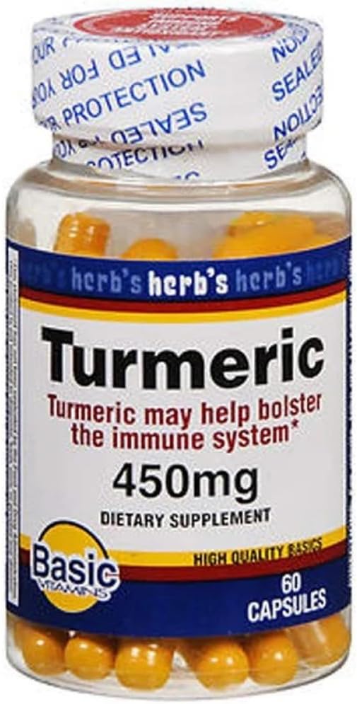 Basisvitaminen Kurkuma 450 mg Capsules - 60 st, Verpakking van 2