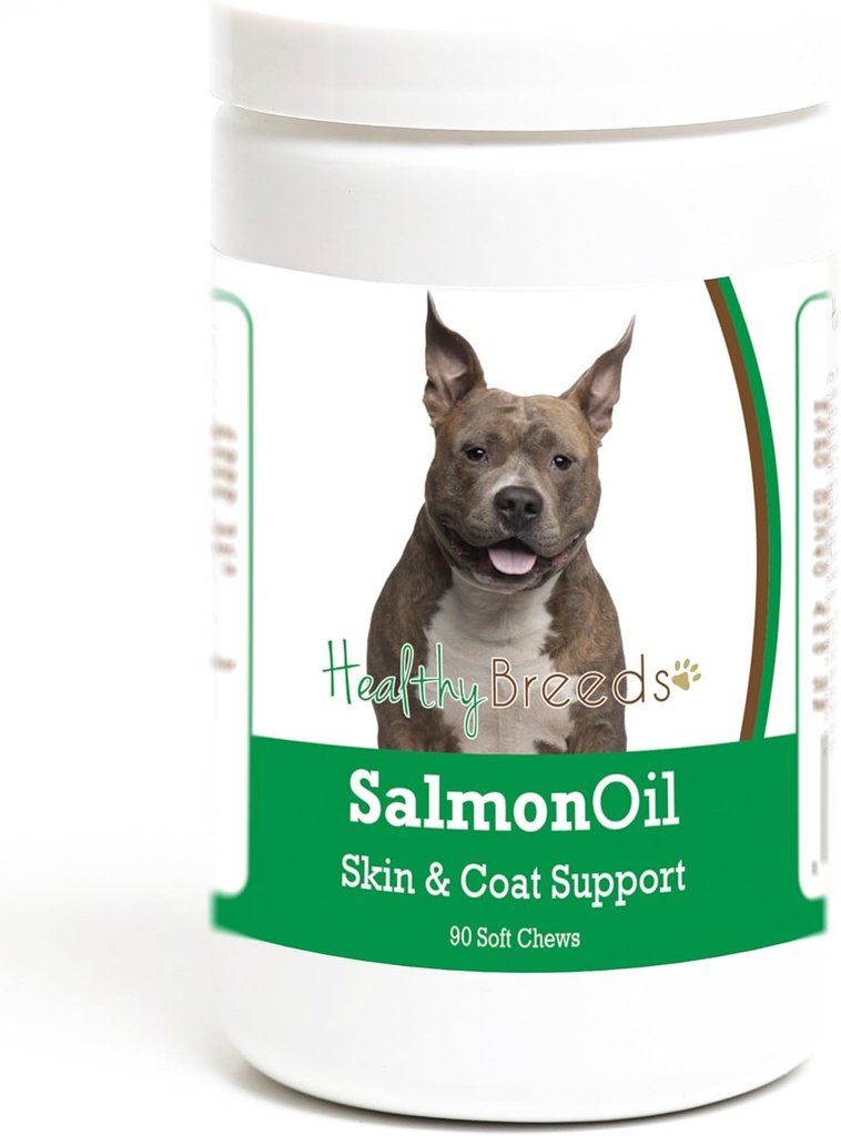 Gezonde Ras American Staffordshire Terrier Zalmolie Zachte Kauwen 90 Tellen