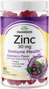 Swanson Zink Gummies - Alle natuurlijke vitaminesupplement Promoting Antioxidant Activity & Bodily Defense - Helpt om uw immuunsysteem en een gezond lichaam te ondersteunen - (Vlierbes, 60 Gummies)