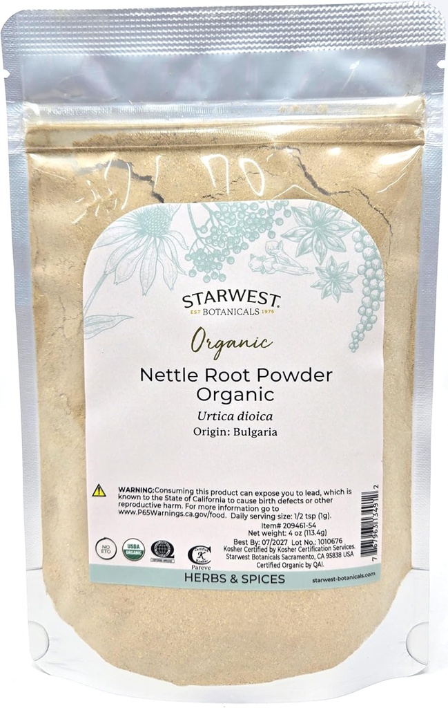 Starwest Botanicals Biologische Brandnetelwortelpoeder 4 oz
