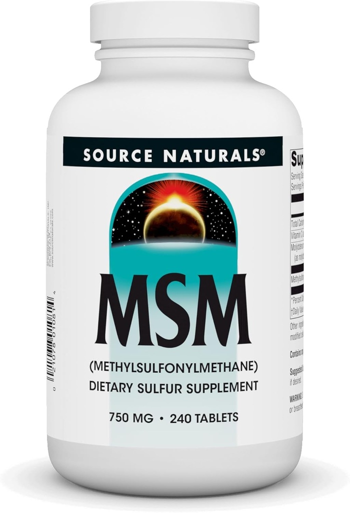 Bron Naturals MSM (methylsulfonylmethaan), 750mg - 240 tabletten