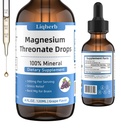 Magnesium Threonate Liquid 500mg, voor volwassenen en kinderen, plantaardige Glycerine Base met Better Solution, Best Mg voor Brain Health, Stress & Muscle Relief, Nerve Health, Non-GMO, Gluten-Free, Vegan, 2 FL.OZ.