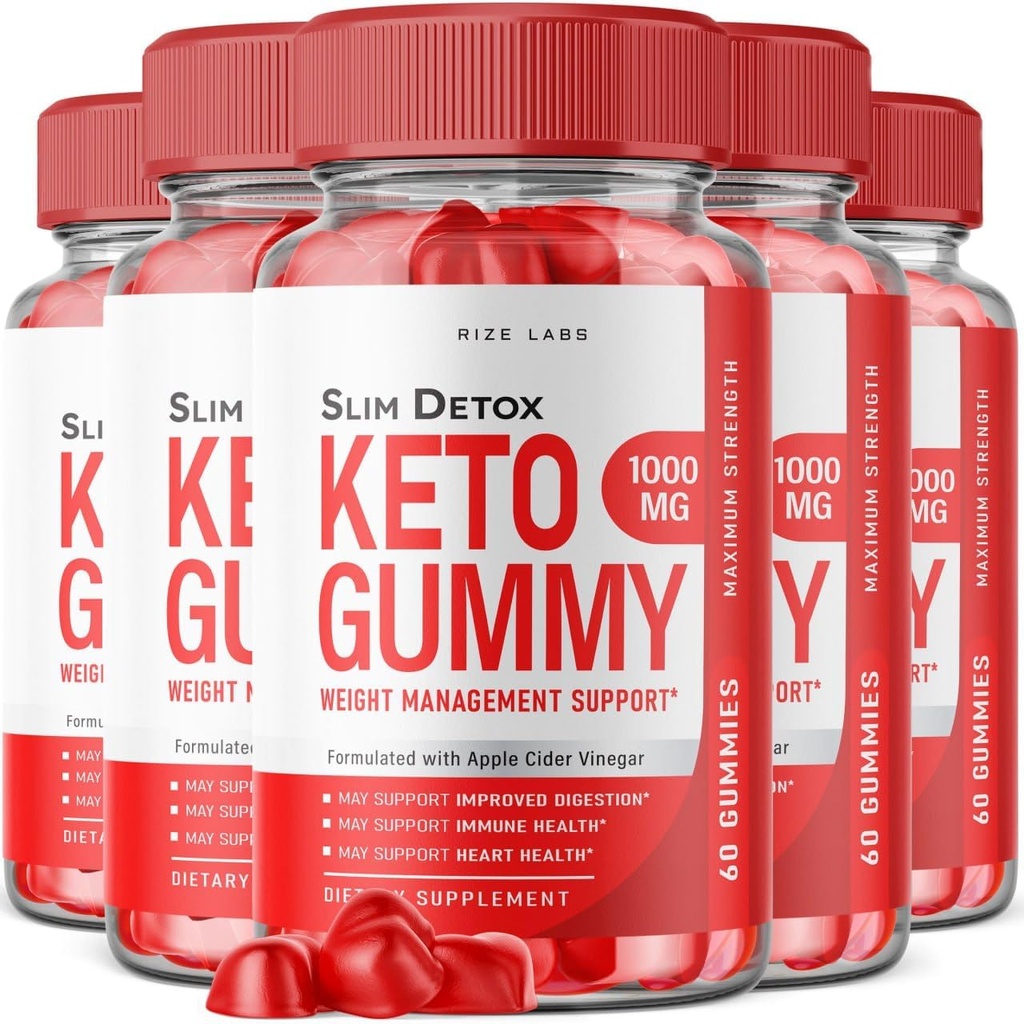 rize labs - Slim Detox Keto ACV Gummies voor geavanceerde gewichtsverlies met Apple Cider Vinegar, supplement helpt bij het verminderen van buikvet, voor extra sterkte (300 Gummies)