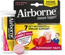 Vitamine C 1000 mg (per portie) - Airborne Zeer Berry Bruisende Tabletten (10 tellingen in een doos), Glutenvrije Immuun Ondersteuning Supplement, met Vitaminen A C E, ZInc, Selenium, Echinacea & Gember