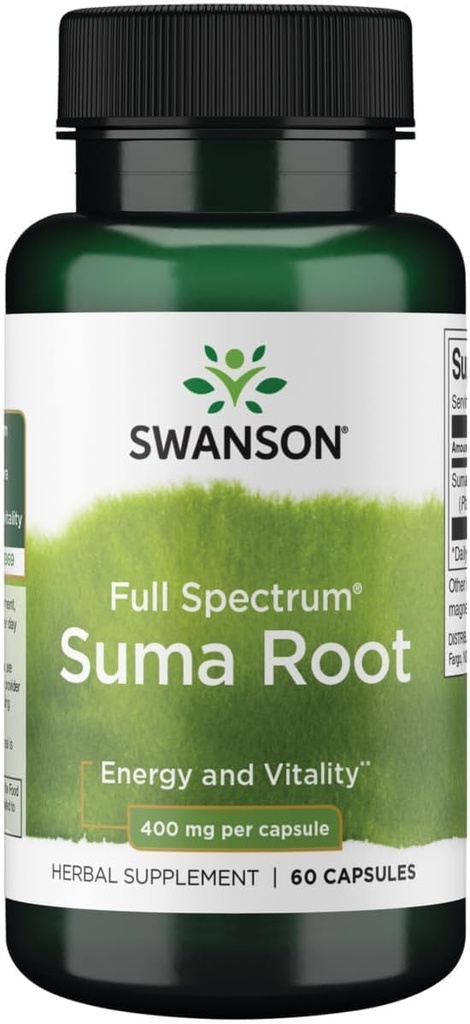 Swanson Full Spectrum Suma Root 400 Milligrammen 60 Capsules
